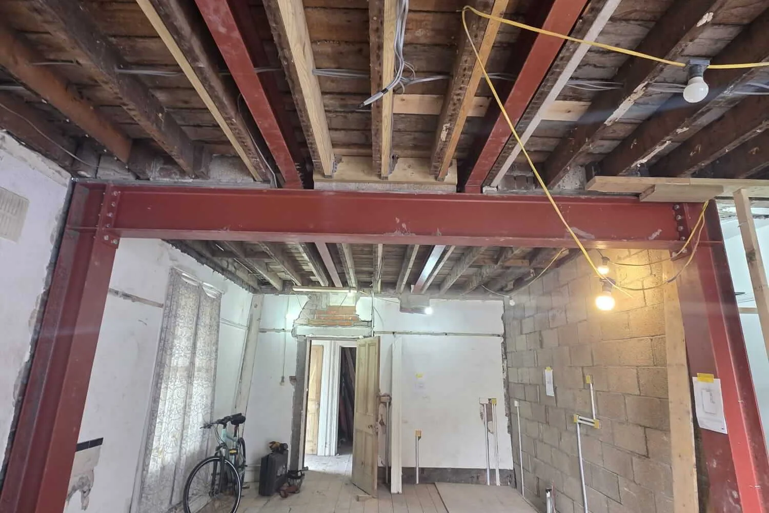 Steel extension beams