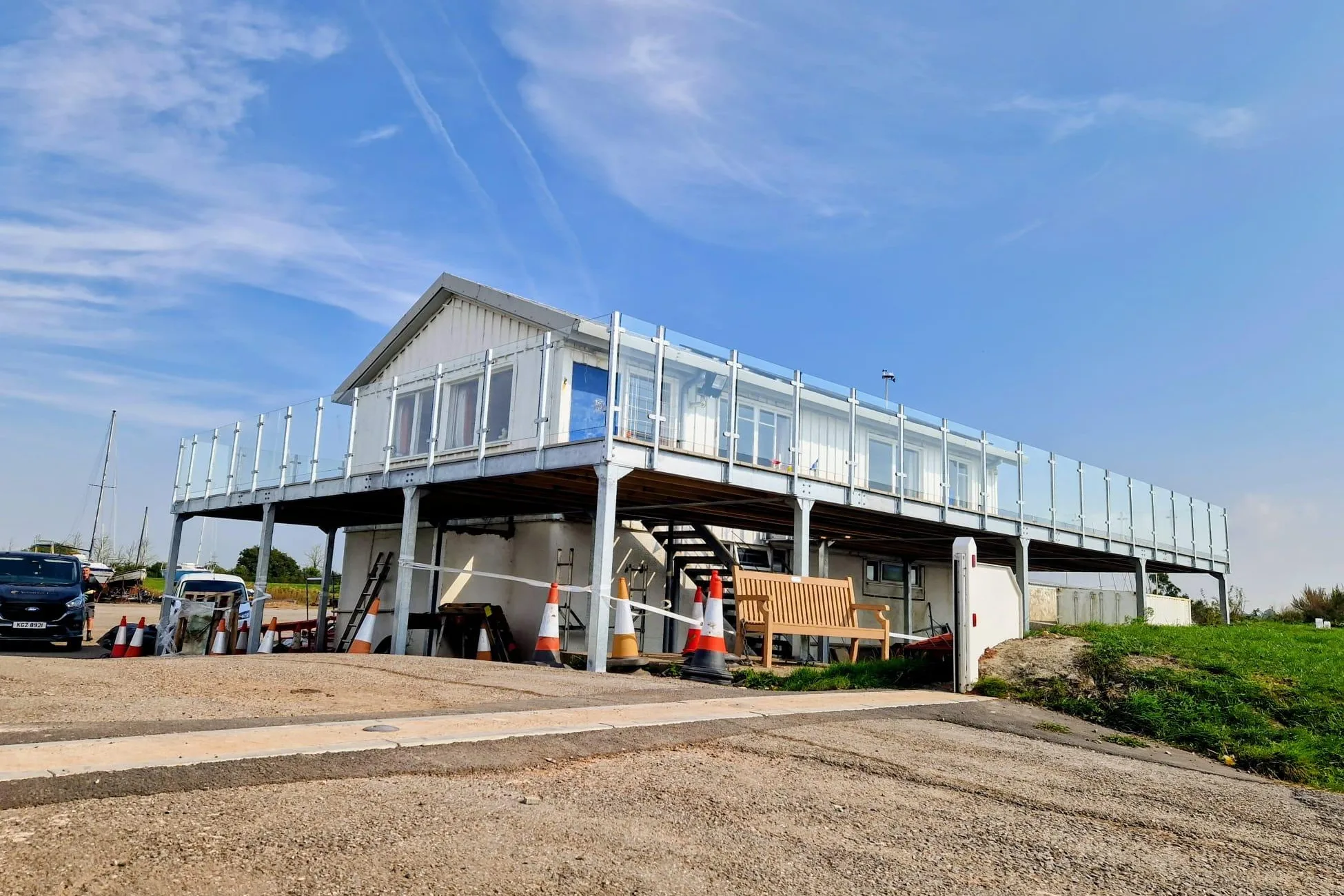 Full surround steel balcony