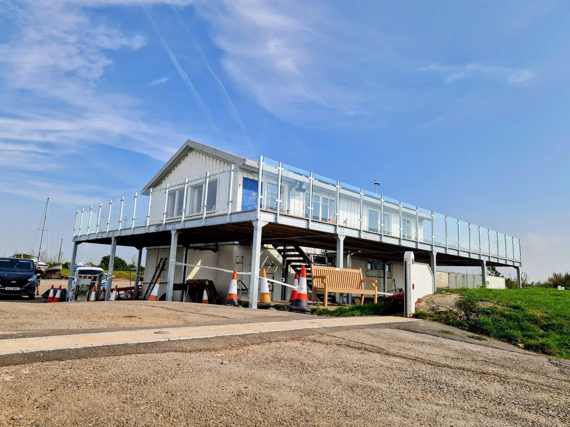 Full surround steel balcony