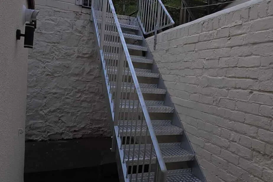 Steel fire escape
